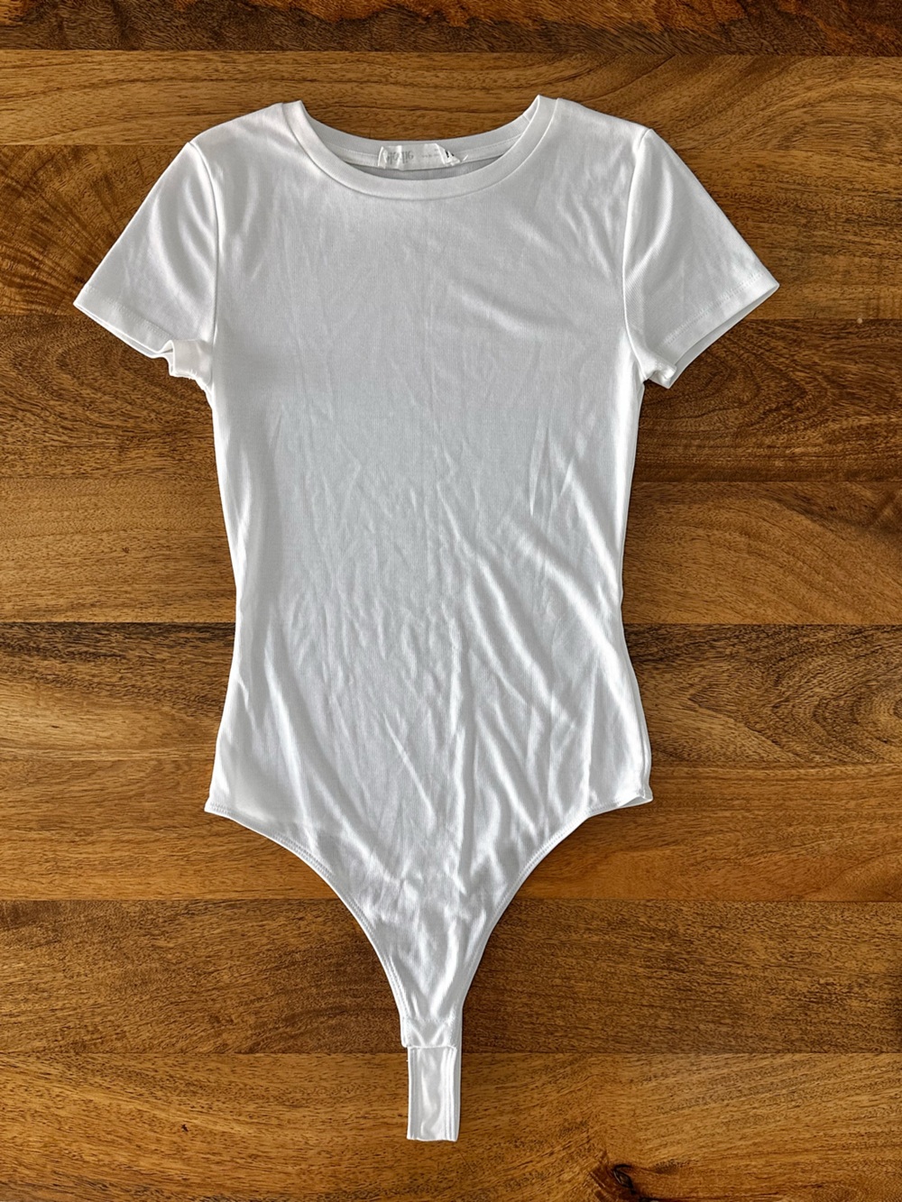 Elodie White Cutout Thong Bodysuit Short Sleeve Size XS